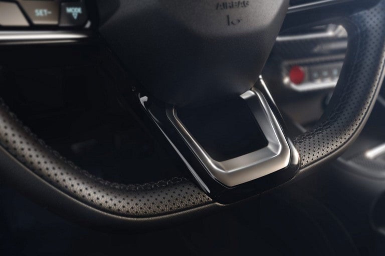 2024 Ford Mustang® model interior showing the flat-bottom steering wheel | Visalia Ford in Visalia CA