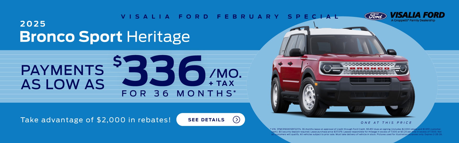 February Ford Special - 2025 Bronco Sport Heritage