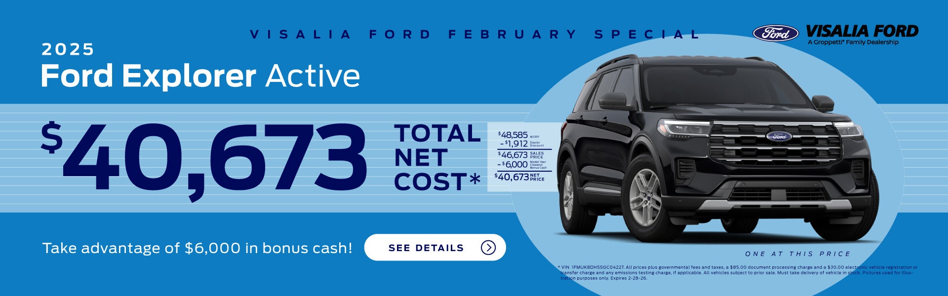 February Ford Special - 2025 Explorer Active