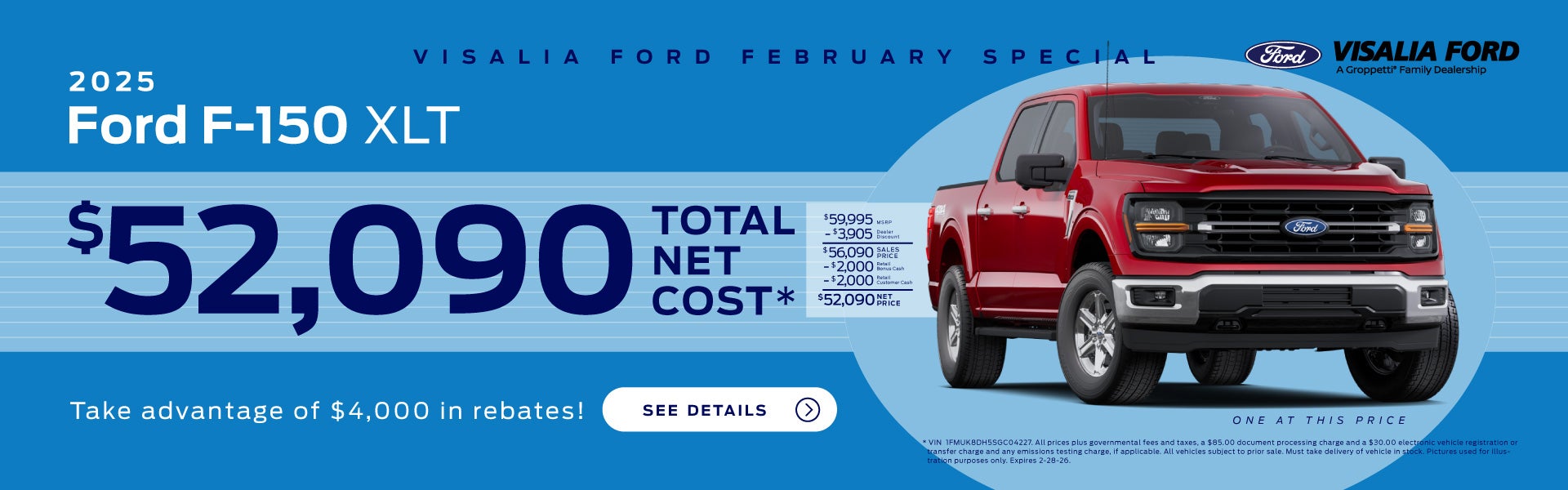 February Ford Special - 2025 F-150 XLT