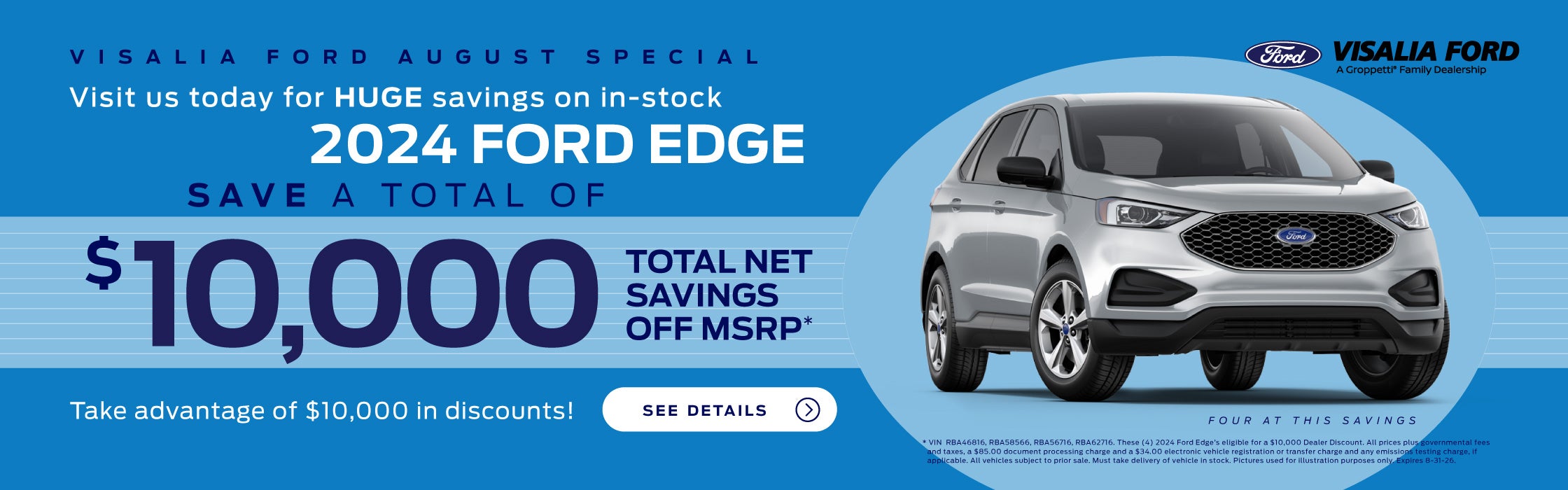 Save $10,000 off 2024 Ford Edge!