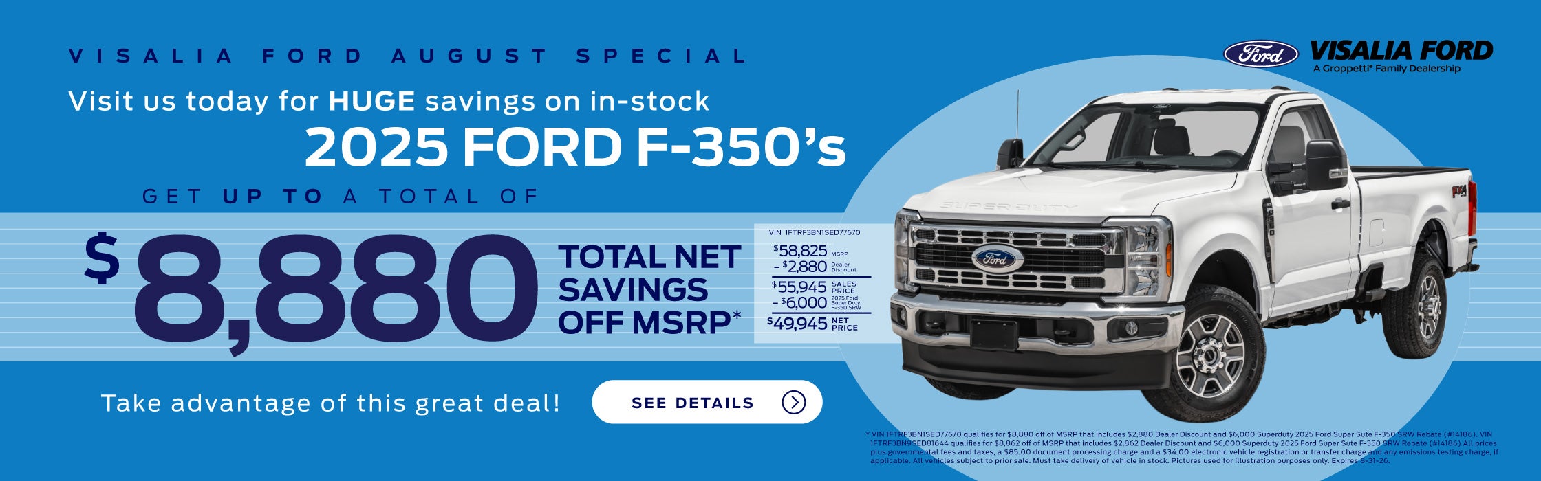 Save up to $8,880 on 2025 Ford F-350!